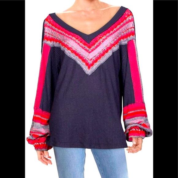 FREE PEOPLE Copenhagan thermal swit- M- midnight combo-NWT - Picture 1 of 9